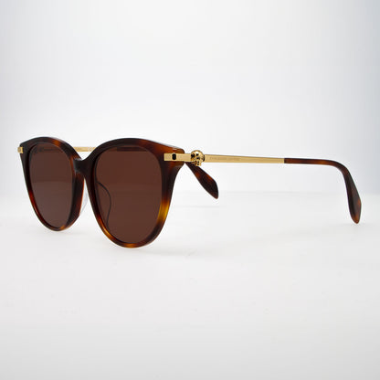 Alexander McQueen AM0154OA 004 Brown Sunglasses