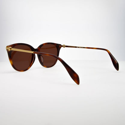 Alexander McQueen AM0154OA 004 Brown Sunglasses