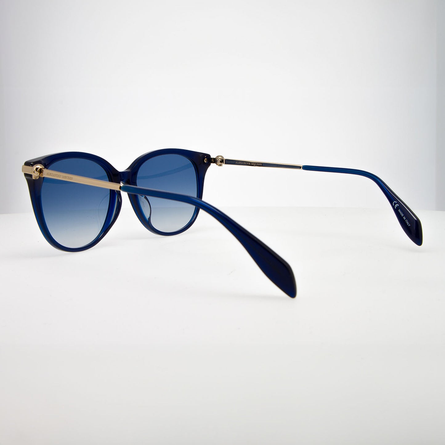 Alexander McQueen AM0154OA 004 Blue Sunglasses